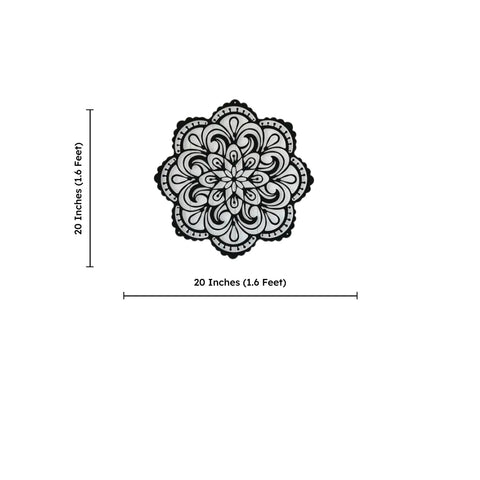 Floral Mandala Metal Wall Art 