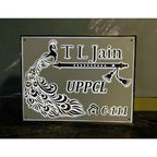 3D Embossed LED Acrylic Name Plate for Home – Waterproof Golden Letters Design - Harshita Craft