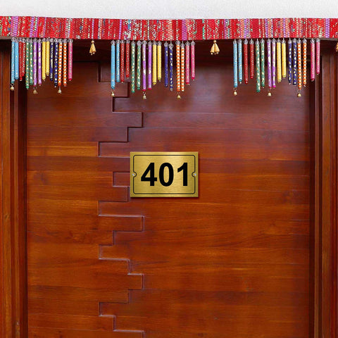 Personalized Rectangle Gold Stainless Steel Metal Name Plate for Home