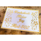 Custom Acrylic Laser Cut Name Plate for Home – Golden Embossed Design - Harshita Craft