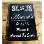 Acrylic Laser Cut LED House Name Plate with Yellow Lights – Custom Home Design - Harshita Craft