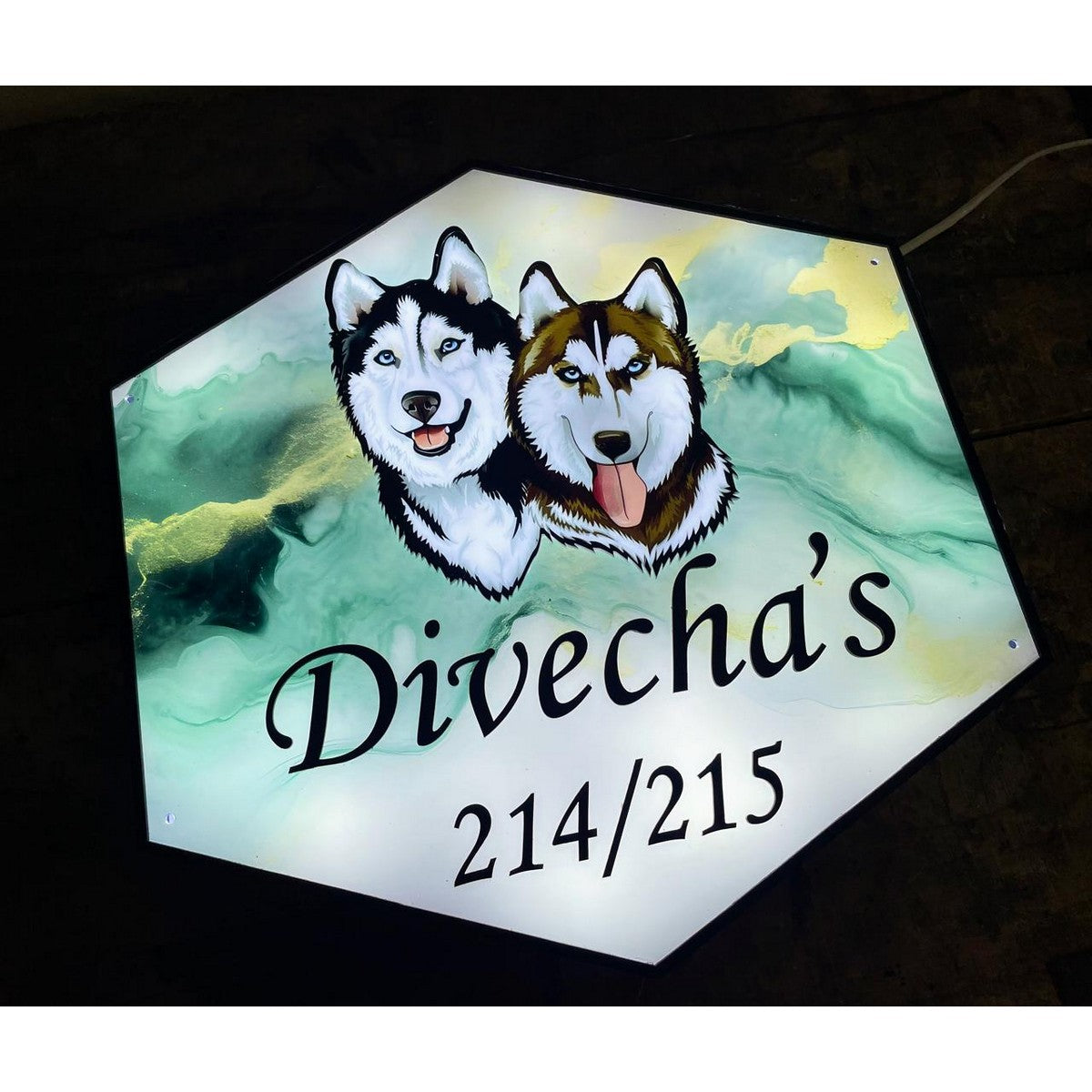 Acrylic Multicolor Printed Illuminated Name Plate