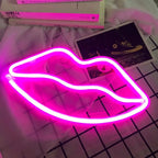 Lips Neon Light – LED Neon Light Board for Room & Bedroom - Harshita Craft