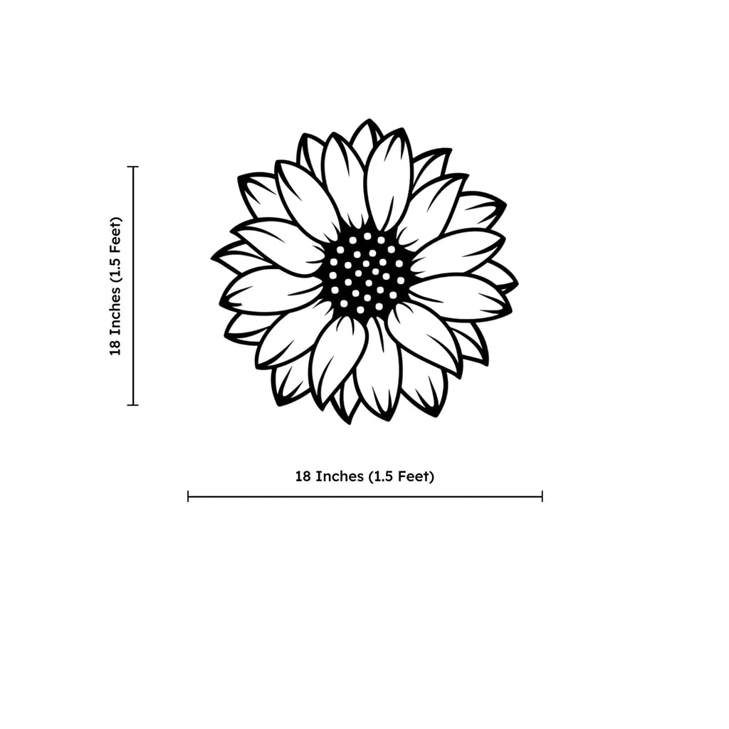 Elegant Sunflower Metal Wall Art Decor for Living Room & Home Interior - Harshita Craft