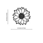 Elegant Sunflower Metal Wall Art Decor for Living Room & Home Interior - Harshita Craft