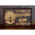 Stylish Personalized 3D Embossed Letters LED Acrylic Name Plate for Home