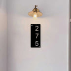 Personalized Metal Name Plate for Home – Minimalist Vertical Steel Design - Harshita Craft