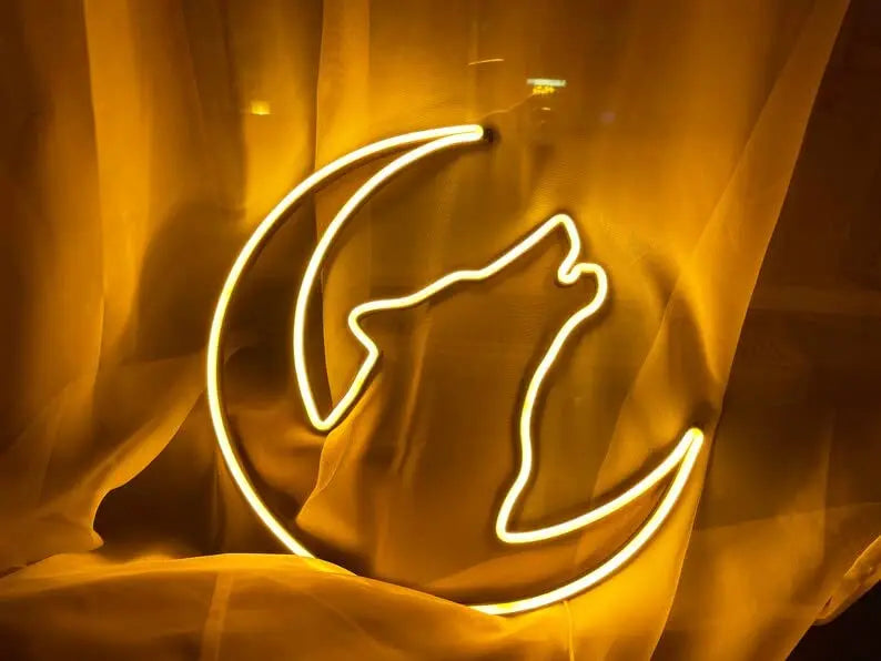 Wolf LED Neon Light for Wall Decor - Harshita Craft