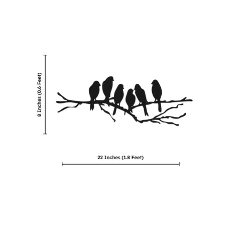 Birds on Branch Metal Wall Art