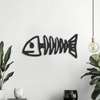 Fish Skeleton Metal Wall Art Decor
