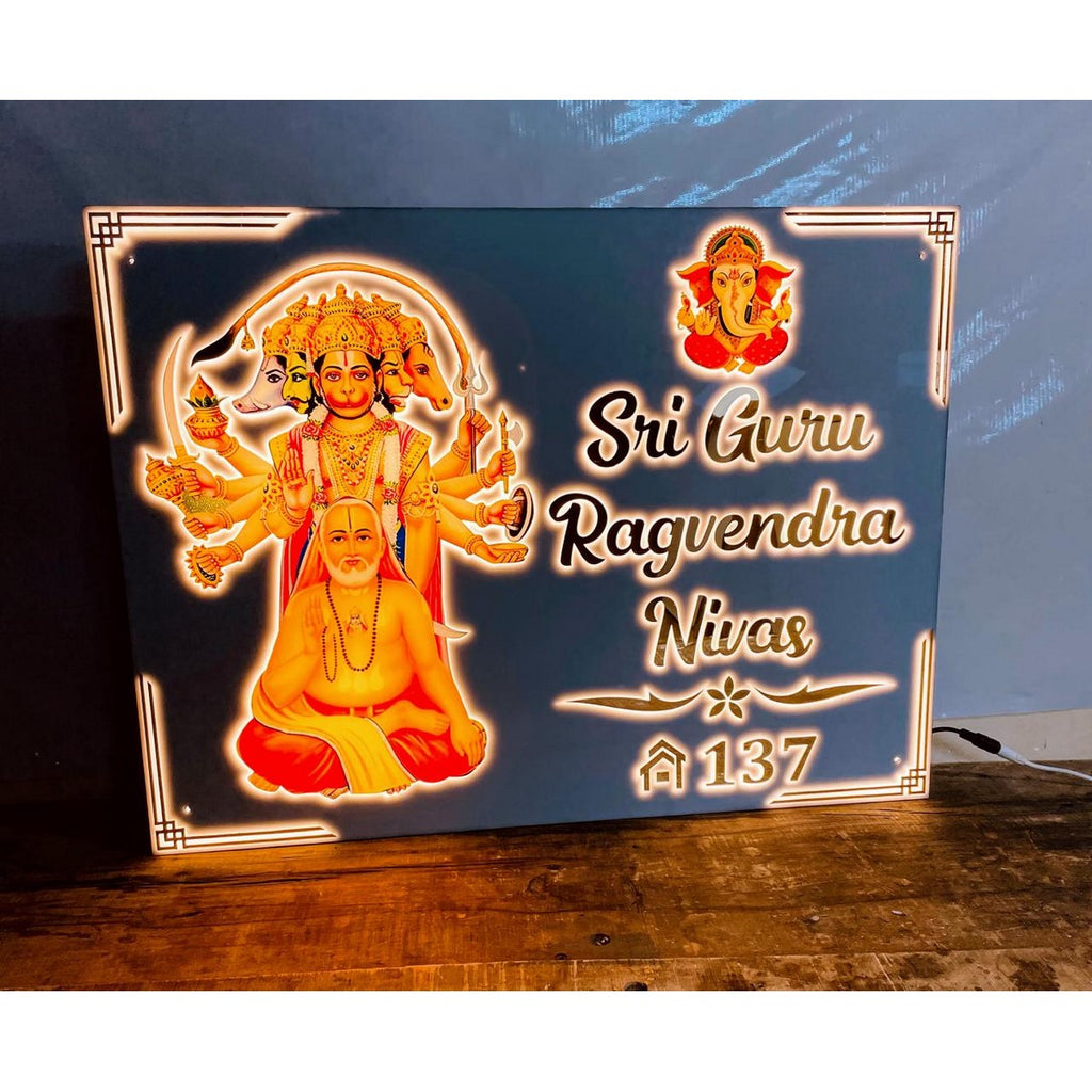Acrylic Customized LED Wall Name Plate 