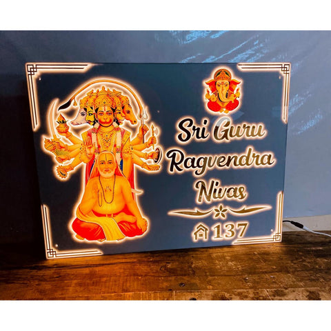 Acrylic Customized LED Wall Name Plate 