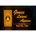 Buddha Idol Acrylic LED Name Plate 