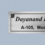 Personalized Minimalist Stainless Steel Metal Name Plate for Home – Custom Name Plate for House Entrance & Outdoor - Harshita Craft