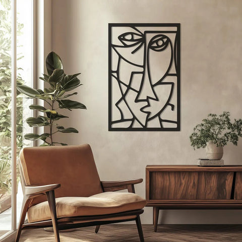 Picasso Faces Metal Wall Art Decor