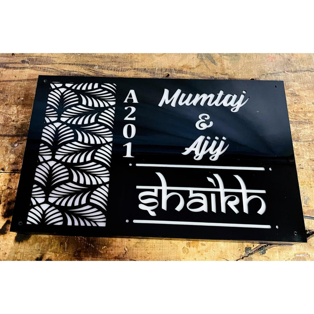 Warm White Waterproof LED Acrylic Name Plate