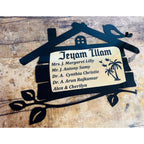 Hut Shape Acrylic Name Plate for Home