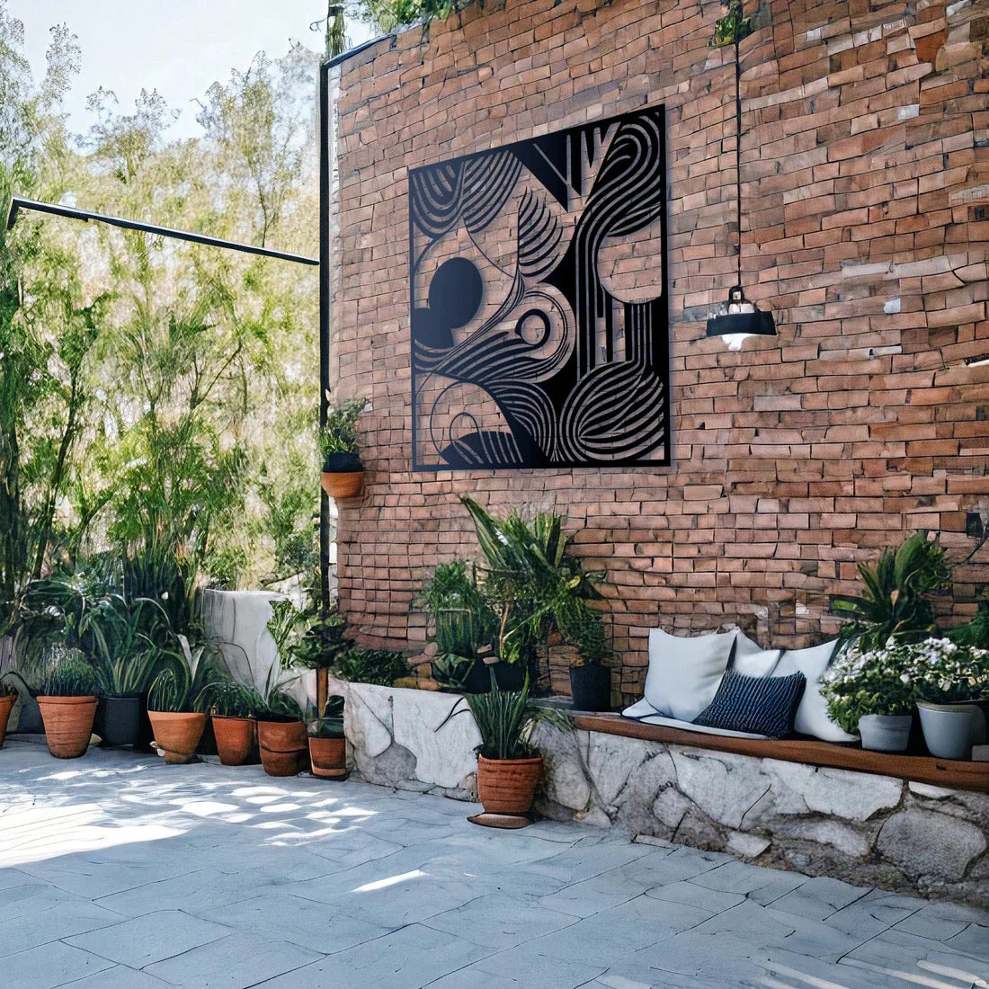 Organic Flow Waves Metal Wall Art