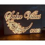 Mor Pankh LED Acrylic Name Plate Design for Home
