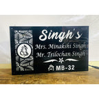 Waterproof Acrylic LED Home Name Plate Design