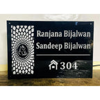 Acrylic LED Name Plate for Home – Warm White Design - Harshita Craft