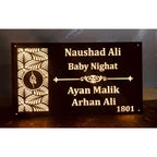 Warm White LED Acrylic Name Plate for Home - Harshita Craft