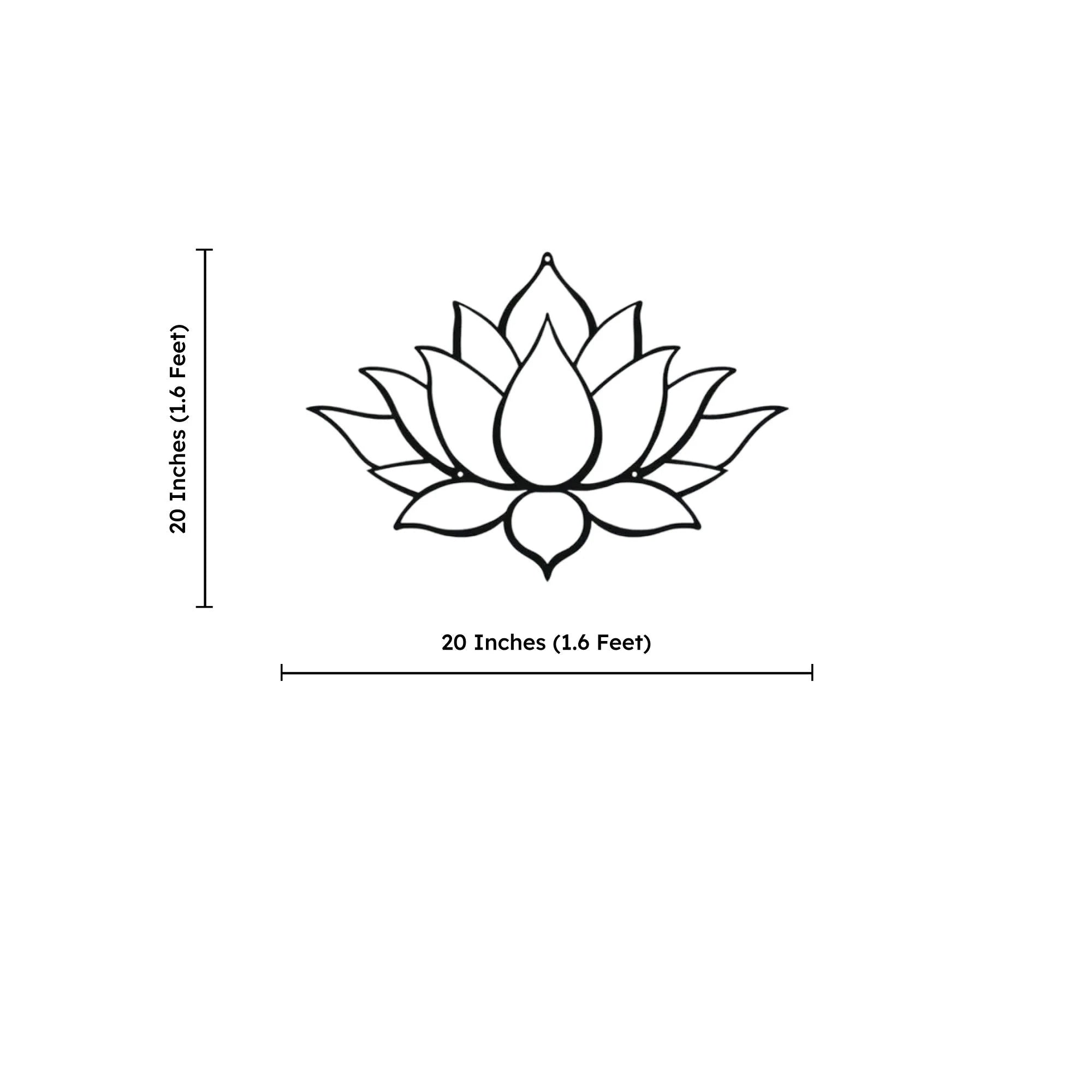 Sacred Lotus Metal Wall Art