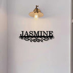 Personalized Laser Cut Minimal Design Metal Name Plate for Home - Harshita Craft