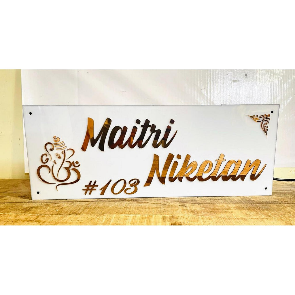 Custom Acrylic LED Name Plate with Embossed Letters – Waterproof
