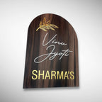 Custom ACP Acrylic Name Plate with Raised Letters for Home - Harshita Craft