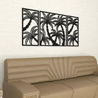 Coconut Tree Silhouette Metal Wall Art 