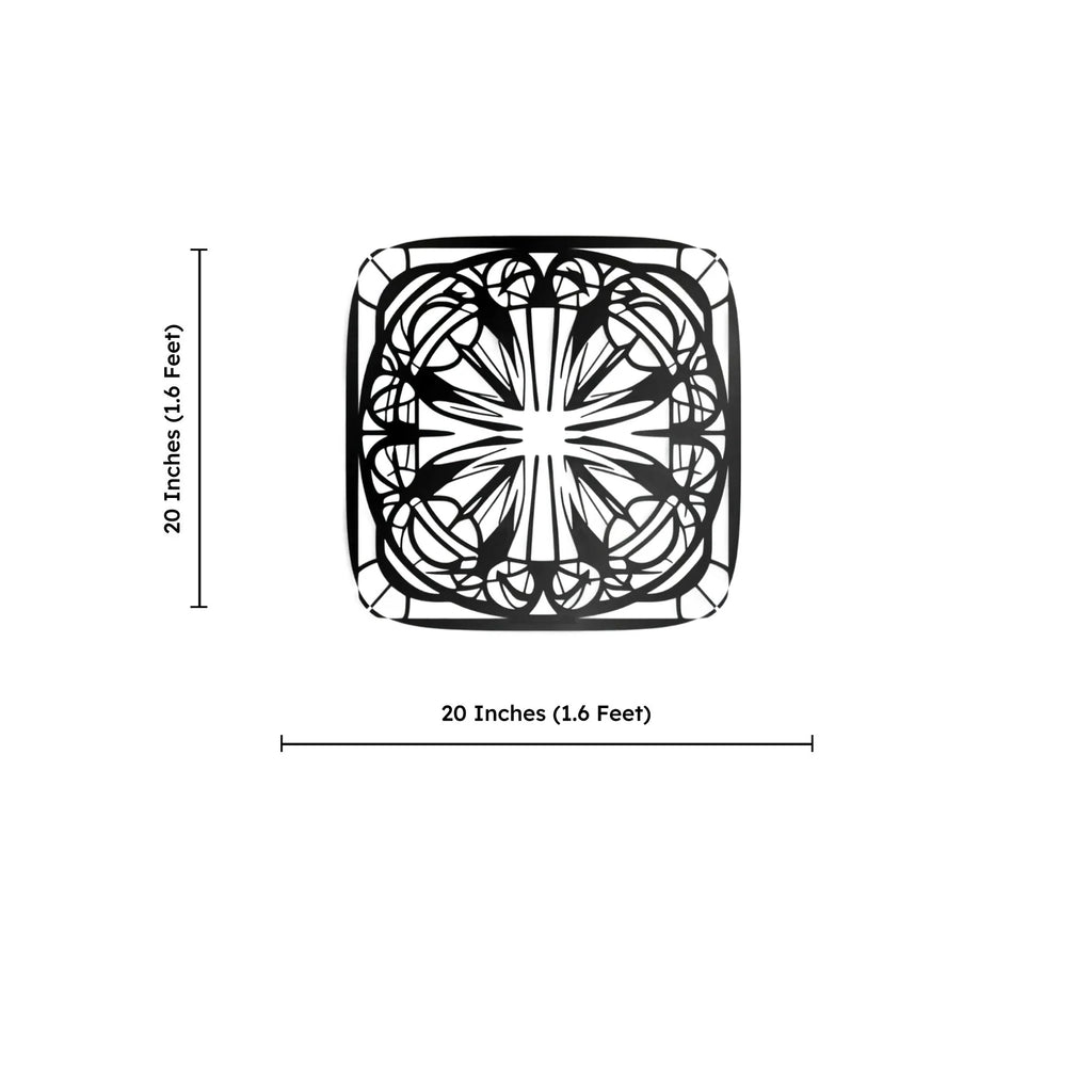  Mandala Square Metal Wall Art