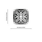  Mandala Square Metal Wall Art