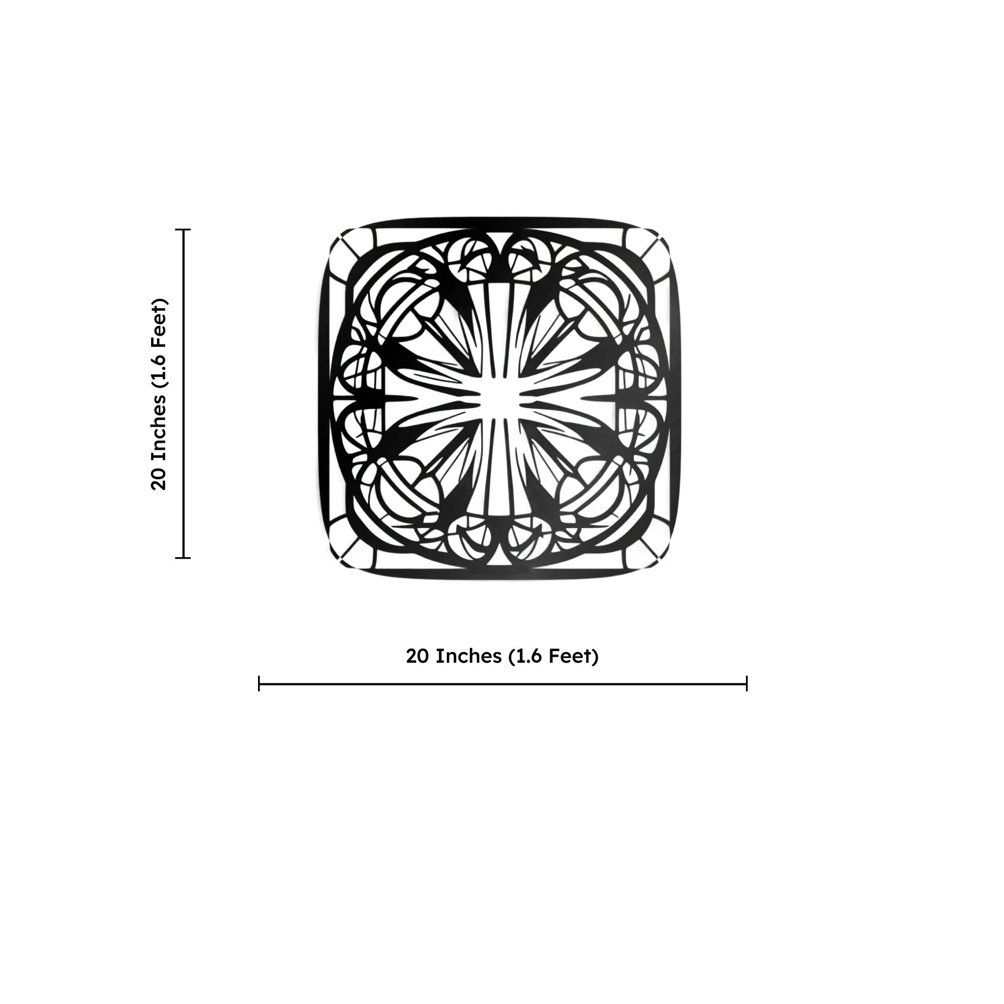  Mandala Square Metal Wall Art