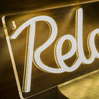 Relax Neon Light – LED Neon Light Board for Room & Bedroom - Harshita Craft