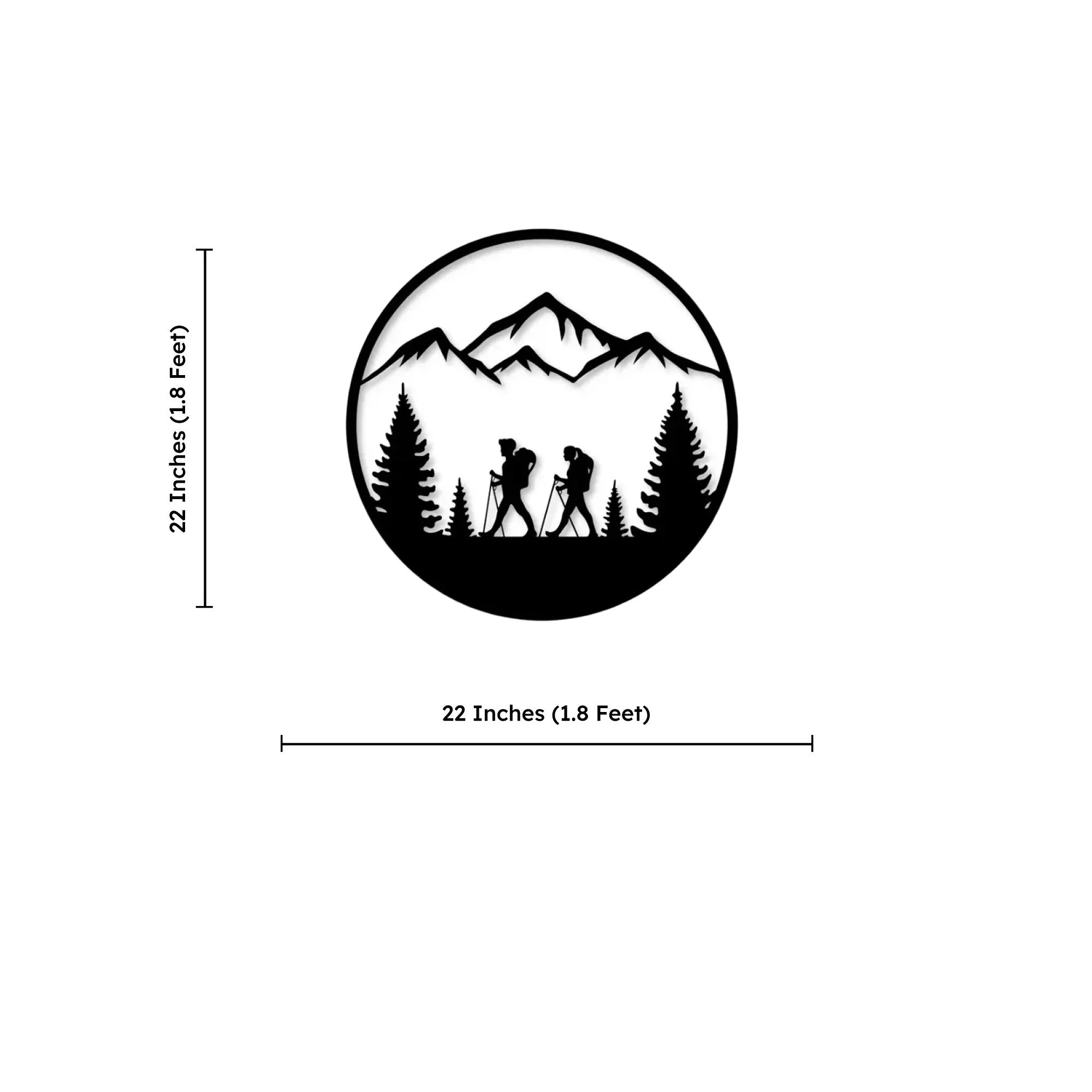 Mountain Trees Metal Wall Art