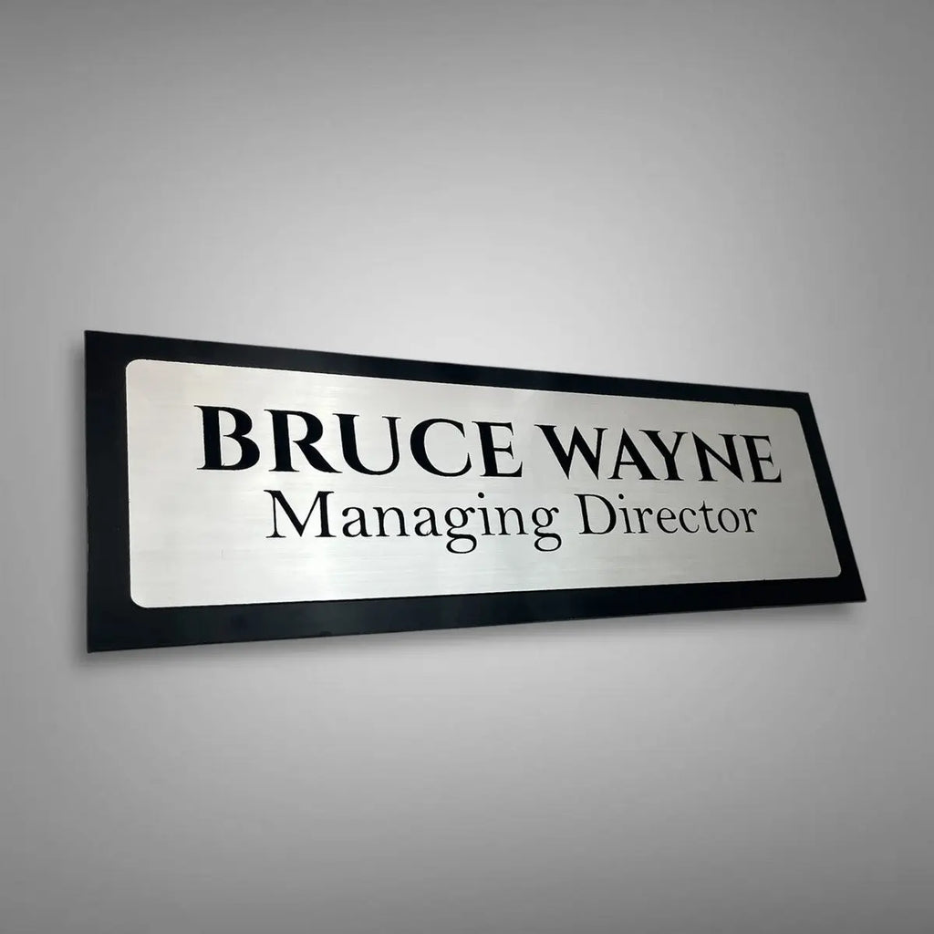 Black ACP-Based Acrylic Name Plate for Home | Custom Acrylic Name Plate Design for Main Door - Harshita Craft