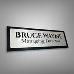 Black ACP-Based Acrylic Name Plate for Home | Custom Acrylic Name Plate Design for Main Door - Harshita Craft