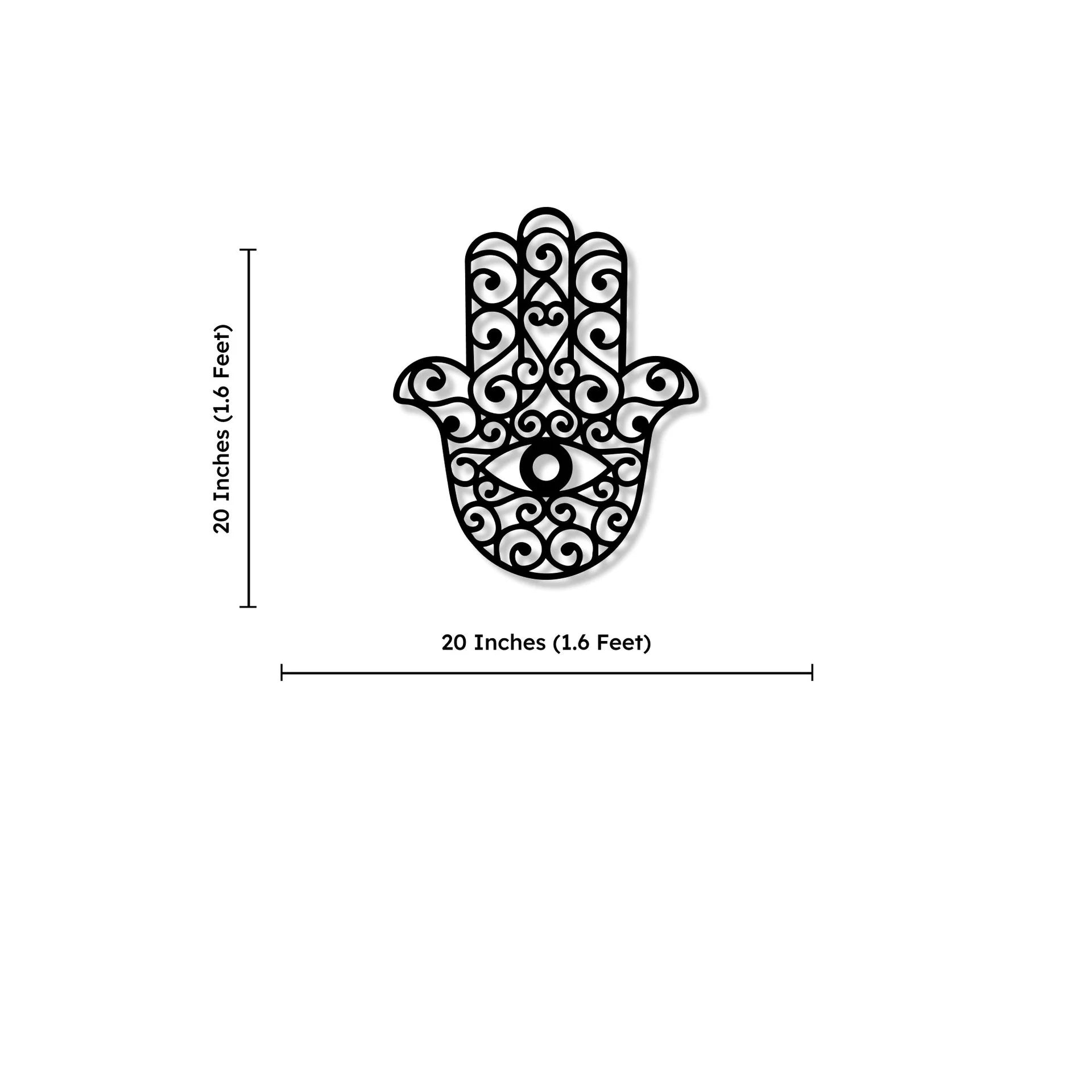 Hamsa Hand Metal Wall Art