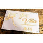 Acrylic Personalized Waterproof LED Wall Name Plate - Harshita Craft