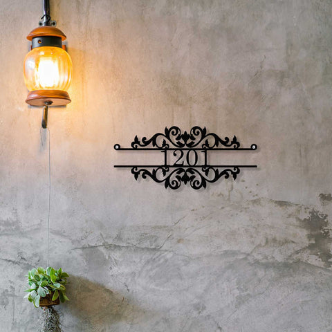 Personalized Laser Cut Steel Metal Name Plate for Home