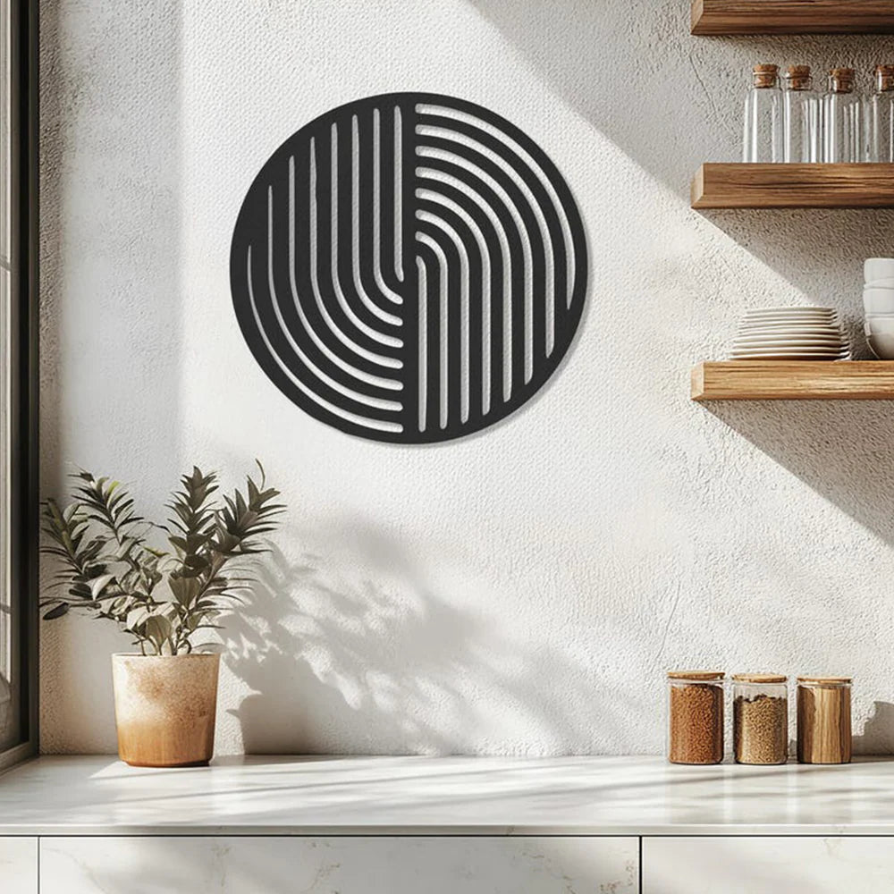 Abstract Strips Metal Wall Art