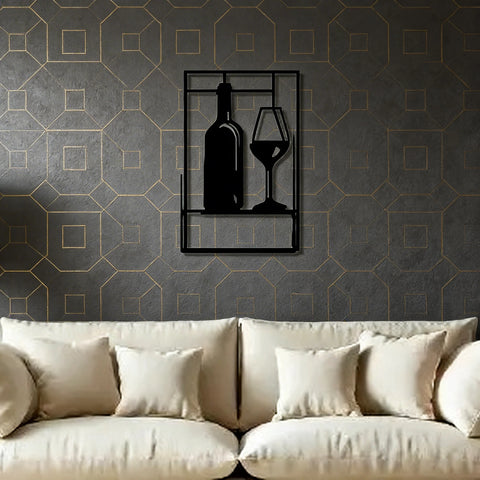  Glass Bar Metal Wall Art