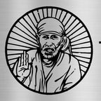 Personalized Stainless Steel Metal Name Plate for Home – Sai Baba Theme - Harshita Craft