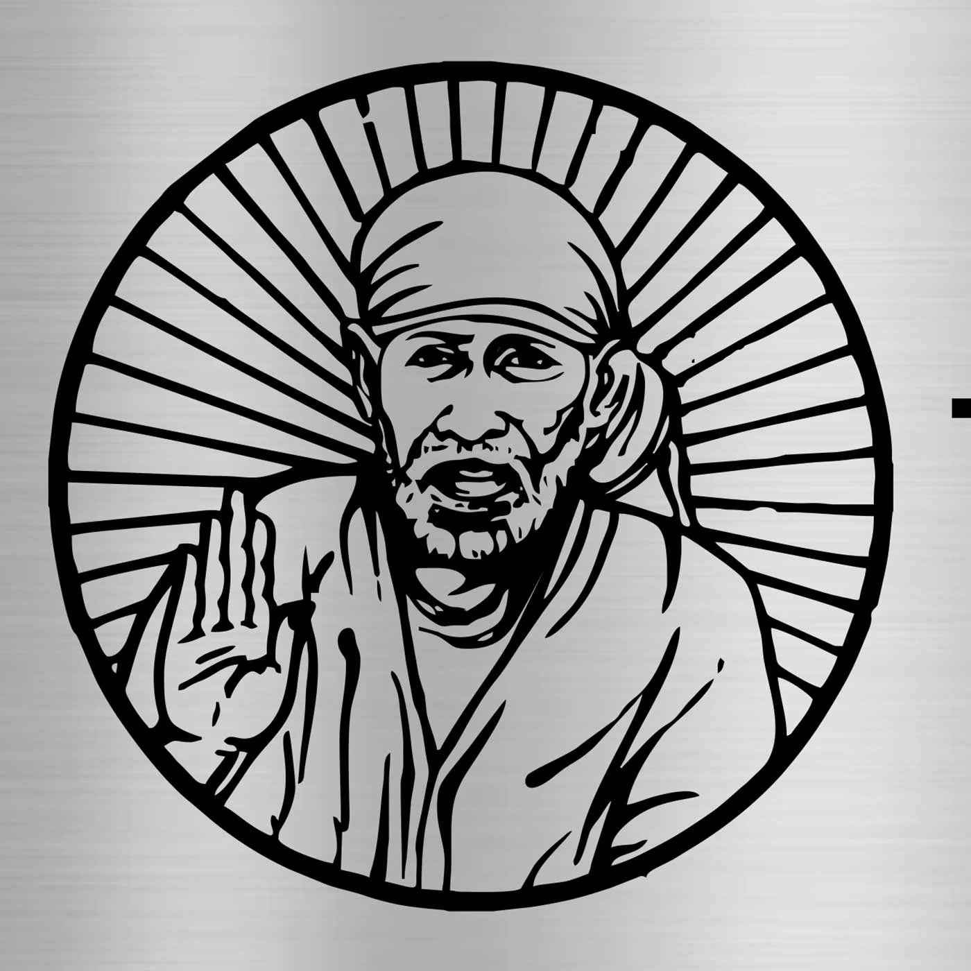 Personalized Stainless Steel Metal Name Plate for Home – Sai Baba Theme - Harshita Craft