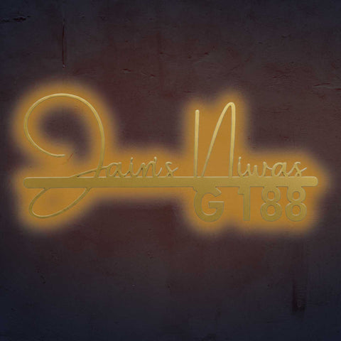 Personalized Waterproof Calligraphy Metal Name Plate for Home