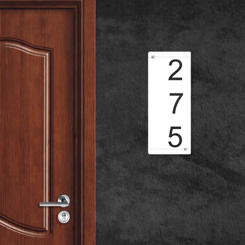 Personalized Metal Name Plate for Home – Minimalist Vertical Steel Design