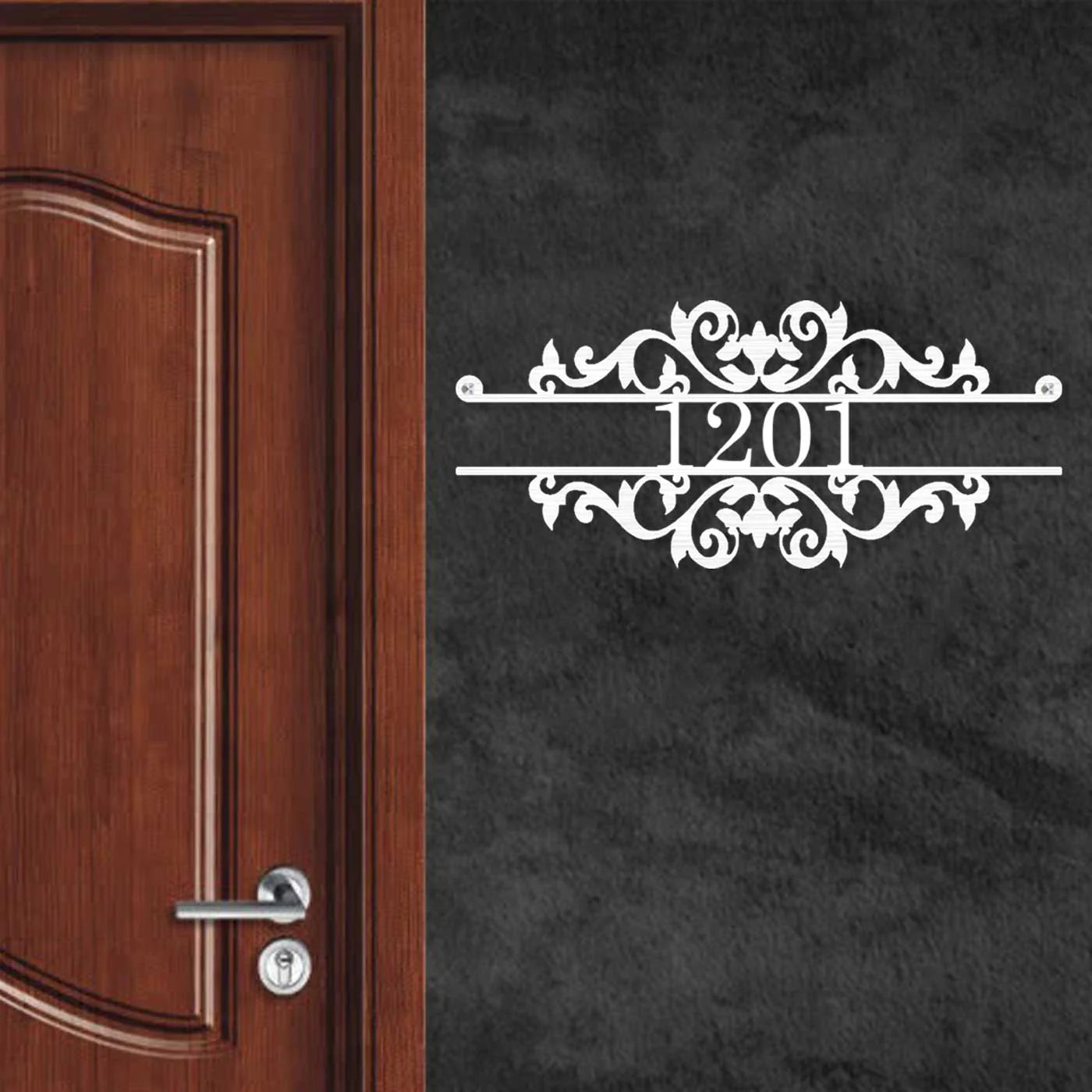 Personalized Laser Cut Steel Metal Name Plate for Home - Harshita Craft