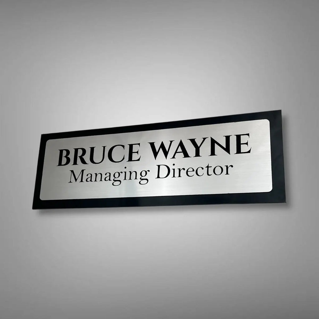 Black ACP-Based Acrylic Name Plate for Home | Custom Acrylic Name Plate Design for Main Door - Harshita Craft