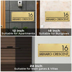 Personalized Stainless Steel Metal Name Plate for Home – Weatherproof Laser Cut Design - Harshita Craft